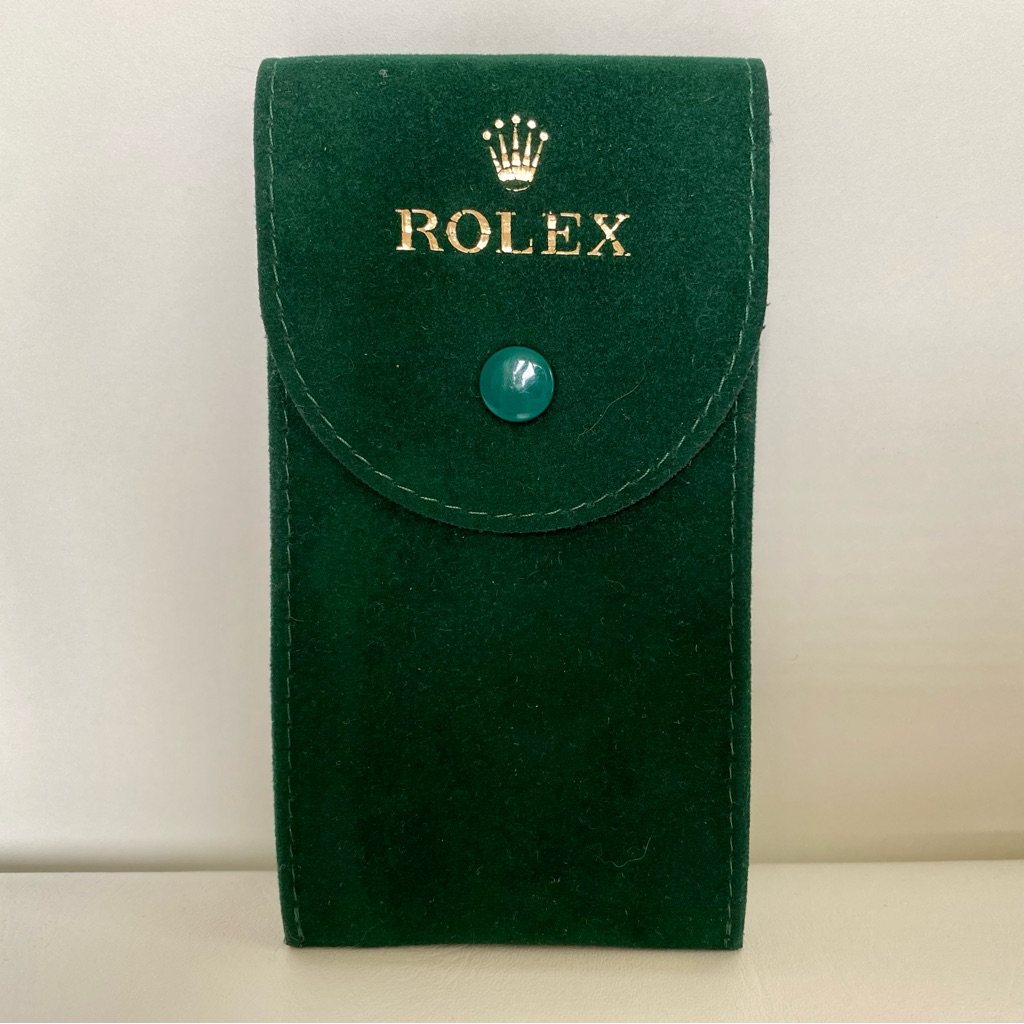 Rolex Watch Travel Jewelry Case Soft Pouch  Insert In Green  Gold